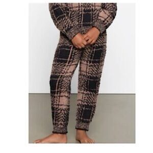 🖤KIDS SKIMS COZY KNIT PLAID ONYX JOGGERS 2T/3T 4/5
